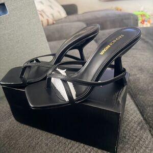 Fashion Nova Black Strappy Heels
